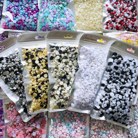 Yantuo Vente Chaude Emballage Mixte Dos Plat Perles Résine Strass Gelée Strass En Vrac Abs Perle En Vrac pour DIY Décoration
