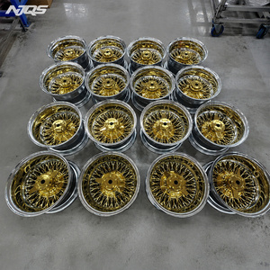 NJQS 车轮 13 14 辐条钢丝轮圈 5x114.3 轮圈 72 Crass Lace 100 辐条直金钢丝轮圈 Zenith Luxor Truspoke Cragar 13X7 - Product Image 6