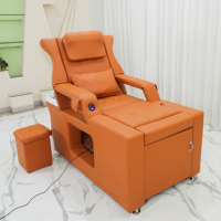 Salon de massage et pédicure électrique thaïlandais avec circulation d'eau et tête de vapeur bassin de thérapie lit de shampooing