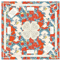 Tapis de Mahjong américain 80x80cm, tapis de jeu de Mahjong avec règles de Charleston imprimées