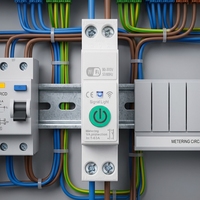 Interruptor de Circuito Inteligente WiFi de 1P para Riel DIN, Control Remoto, Monitoreo de Energía, MCB
