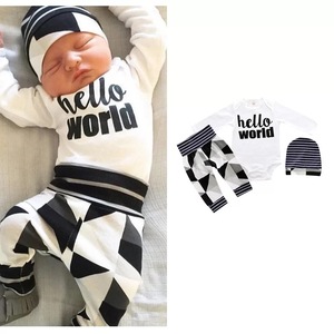 Ensemble de vêtements pour bébé : barboteuse en coton à motif de dessin animé, pantalon, bandeau et chapeau – Tenues pour nouveau-né, combinaisons pour tout-petits, vêtements pour bébés filles et garçons - Product Image 4