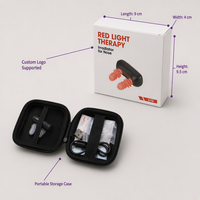 Appareil de luminothérapie rouge portable et personnalisable 65Onm pour le visage et le nez, pour le bien-être et les soins quotidiens