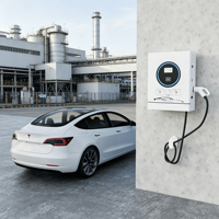 Chargeur EV portable DC 20 kW avec cadre pliable et câble long résistant à l'usure pour chantiers temporaires