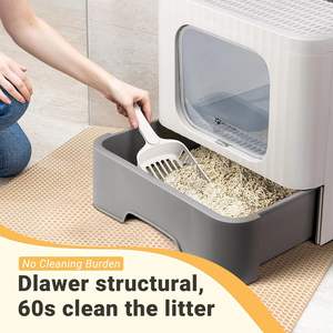 Kmart Anti-Spatten Grote Overdekte Gesloten Kattentoilet Kat Kleine Doos Met Kat Kleine Schepje - Product Image 5