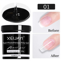 100g grande capacité 6 couleurs crémeux Extension ongles Gel Soak-Off UV Gel lampe à LED Source dur constructeur Gel pour Nail Art bricolage