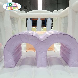 Tùy chỉnh Mini trắng PVC Inflatable trượt nhà máy trực tiếp mềm chơi Thiết bị thương mại trẻ em 'trở ngại khóa học biển - Product Image 5
