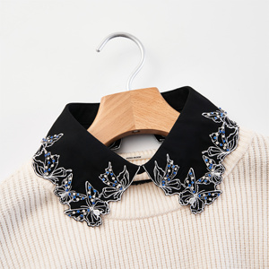 LHY Detachable Lace <strong>Collar</strong> Fake <strong>Shirt</strong> Neckline for Women Embroidered Peter Pan Vintage Style <strong>butterfly</strong> Necklaces for Women - Product Image 2
