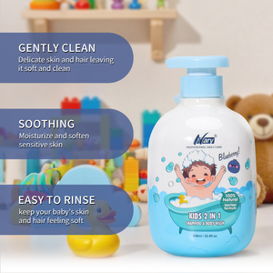 Nary Wholesale 650ml <span class=keywords><strong>Shampoing</strong></span> et <span class=keywords><strong>Gel</strong></span> <span class=keywords><strong>Douche</strong></span> 2-en-1 Bébé Myrtille Naturelle Sans Larmes Produits Nettoyants pour Enfants - Product Image 3