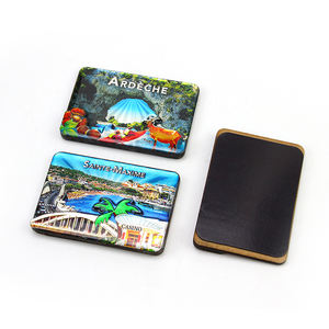 Nouveau produit France City Souvenir Mdf aimant de réfrigérateur découpé aimant époxy en <span class=keywords><strong>bois</strong></span> double couche - Product Image 6