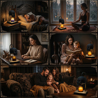 Lampe chauffe-bougie à thème Halloween, squelette effrayant, pour bar, café, fête, décoration de maison
