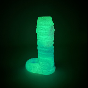 Manchon pénien unisexe en silicone liquide, creux, à motif dents de loup, pour l'agrandissement et l'épaississement, souple et flexible, article d'exportation le plus vendu - Product Image 4