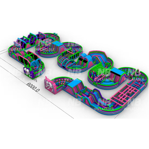 Customized Outdoor Obstacle Course Equipment Inflatable Commercial House for Adults Large <b>Trampoline</b> Park Inflatable <b>Trampoline</b> - Product Image 6