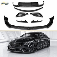 Kit carrosserie en fibre de carbone sèche pour Mercedes Classe S W217 C217 S63 Coupé, comprenant un spoiler avant, un spoiler arrière et un diffuseur pour C217 S63