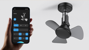 Mini Plafondventilator, Kleine Hoekventilator, Rustige Borstelloze <span class=keywords><strong>DC</strong></span>-Motorventilator Voor Café Woonkamer Eetkamer Slaapkamer Studeerkamer Kleine Ruimte - Product Image 2