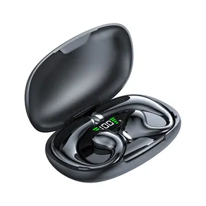 Auriculares inalámbricos TWS JR02 BT 5,3 de conducción ósea, Auriculares deportivos impermeables, gancho para la oreja con micrófono, auriculares impermeables