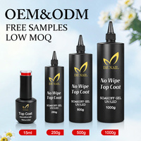 Hema Free Tpo Free No Wipe Gel Top Coat Haute Brillance Longue Durée Anti-rayures Résistant à l'usure Vernis à Ongles OEM ODM