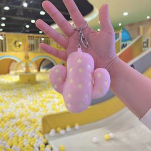 かわいいふわふわぬいぐるみカラフルなサボテンキーホルダーバッグチャーム装飾ペンダントぬいぐるみペルチ砂漠の植物サボテンぬいぐるみキーホルダーおもちゃ - Product Image 4