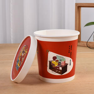 Vasos de Papel Personalizados de Xiamen para Sopa con Tapas de Papel/PP/PET, Duraderos para Sopa, Comida, Avena, Papillas, Ramen, Leche, Comida para Llevar - Product Image 2