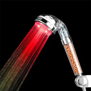 Remove impurities and chlorine red light therapy Color Changing multiple colors LED shower head