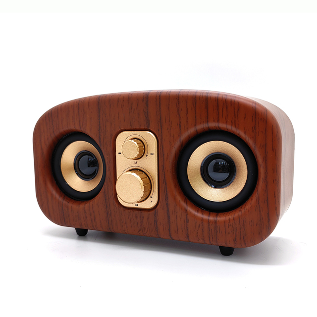 Retro Classical Wooden Wireless Blue-tooth Active BT Stereo HIFI Music Home Theatre Subwoofer 30W FM Radio Bass Woofer Speaker