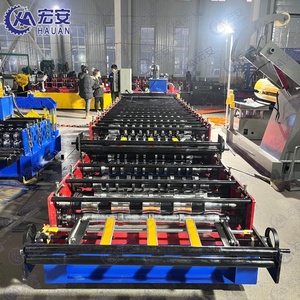 เครื่องผลิตกระเบื้องเหล็กเคลือบสีหลังคาสองชั้นสำหรับแท่นรถไฟ แบบอัตโนมัติเต็มรูปแบบ - Product Image 3