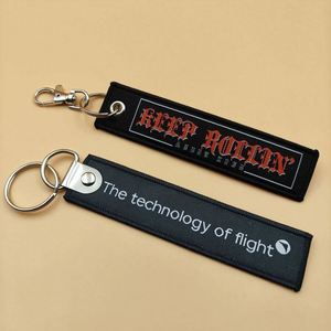 Wholesale Design Logo Fabric Keychains/Embroidery <b>Key</b> <b>Tag</b> Jet <b>Tags</b> - Product Image 4