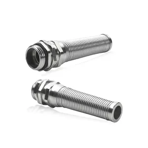 Anti-Bending Cable Gland Stainless Steel Waterproof Customized Spring Cable Gland Long Thread Cable Gland with Strain Relief