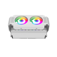 Refroidisseur de processeur en alliage d'aluminium pour ordinateur de bureau, radiateur ARGB, double ventilateur PWM, contrôle de la température, silencieux pour boîtier d'ordinateur