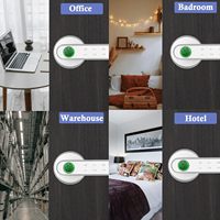 Serrure de porte intelligente, empreinte digitale, biométrique, application Tuya, cloud, carte IC, déverrouillage par mot de passe, antivol, haute sécurité, poignée de porte en alliage d'aluminium
