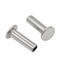 Rivet Semi-tubulaire à tête plate en acier inoxydable, bon prix, 3mm, 4mm, 6mm, 8mm, 18-8, DIN7338