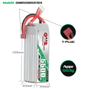 GNB GAONENG 5500mah 5S 18.5V 70C 140C DEANS TPLUG RC Air Drone LiPo Battery High Discharge C Rating Performance Helicopter - Product Image 3