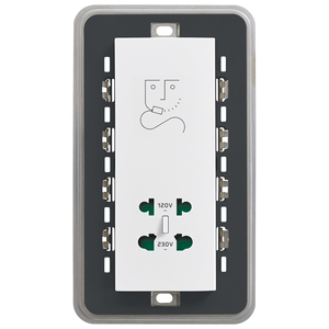 เต้ารับไฟฟ้าแบบแนวตั้งสีขาว 230V 120V รองรับแรงดันไฟฟ้าคู่ - Product Image 1