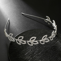 Couronne pendentif elfe en cristal, style doux, accessoires de cheveux pour mariée et fête de mariage, coiffe super féerique en strass avec pompon, métal 13CM