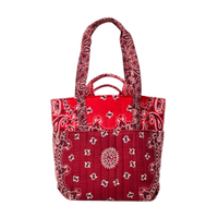 Sac fourre-tout matelassé à motif cachemire, imprimé patchwork, en coton, grande capacité, pour le shopping et les activités de plein air – Vente chaude