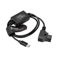 Câble d'alimentation Alvin's D-Tap vers USB-C pour R5C/ A7SIII/FX3/ Z5/Z9/Lumix S5-5V/9V/12V 3A PD Charge rapide 60cm