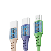 Cable de Carga Rápida 3 en 1, Cable USB de Silicona Líquida para iPhone, Android Tipo C, 100W, Sincronización de Datos, Cable de Silicona Líquida de Viaje