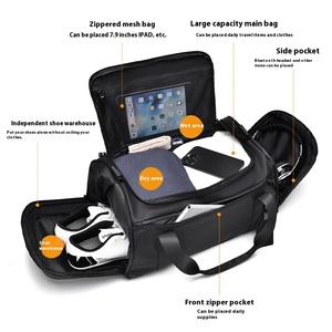Bolsa <span class=keywords><strong>de</strong></span> Viaje Deportiva <span class=keywords><strong>de</strong></span> Gran Capacidad para <span class=keywords><strong>Hombre</strong></span> y Mujer, con Separación para Ropa Seca y Mojada, Material Oxford, Bolsa <span class=keywords><strong>de</strong></span> <span class=keywords><strong>Mano</strong></span> Moderna para Zapatos - Product Image 3