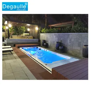 Spa Pool Outdoor Commercial Gym Equipment Degaulle 7.8 Meter Outdoor Endless Swim Spa Pool With Swimming Pool Training Jet