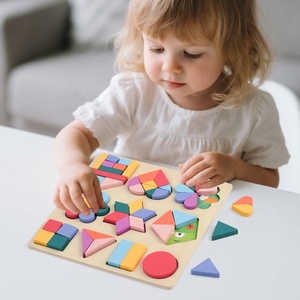 Montessori houten 3D-vormpuzzelbord Creatief educatief speelgoed voor peuters en kinderen voor vroeg leren - Product Image 5