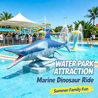Modèle de requin marin animatronique réaliste, créature marine simulée, décoration pour parc aquatique, piscine, divertissement interactif
