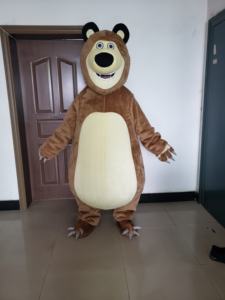 Costume Mascotte da <span class=keywords><strong>Orso</strong></span> <span class=keywords><strong>Masha</strong></span> Bambola Cartone Animato Ragazza che Cammina <span class=keywords><strong>con</strong></span> Copricapo da Bestia Cornuta per Spettacoli ed Esibizioni - Product Image 5
