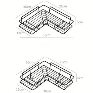 Estante Adhesivo de Acero Inoxidable para Baño, Sin Perforaciones, Resistente al Óxido, Soporte de Pared para Champú, Cesta Organizadora para Esquinas de 90 Grados - Product Image 4