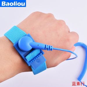 Correa de muñeca antiestática para reparación de teléfonos móviles con función de alarma y prueba, color azul - Product Image 3