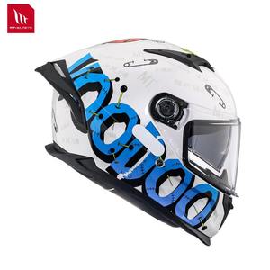 หมวกกันน็อค MTHELMETS รุ่น Unisex Spanish MT Racing สำหรับรถจักรยานยนต์ แบบเต็มใบ  วัสดุ ABS  พร้อมกระจกสองชั้นแบบเงา  ระบบปลดเร็ว  พร้อมสปอยเลอร์ขนาดใหญ่ - Product Image 3