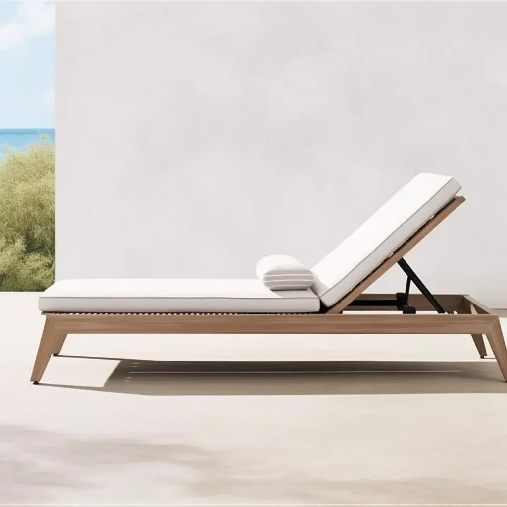 Outdoor garden sets pool bed sun lounger sunbed wood furniture teak chaise
