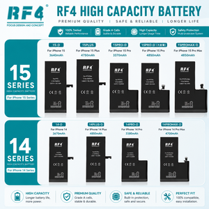 RF4 High Capacity <strong>Battery</strong> for iPhone 14 14 Plus 14 Pro 14 Pro Max 15 15 Plus 15 Pro 15 Pro Max <strong>Mobile</strong> <strong>Phone</strong> <strong>Replacement</strong> <strong>Battery</strong> - Product Image 1