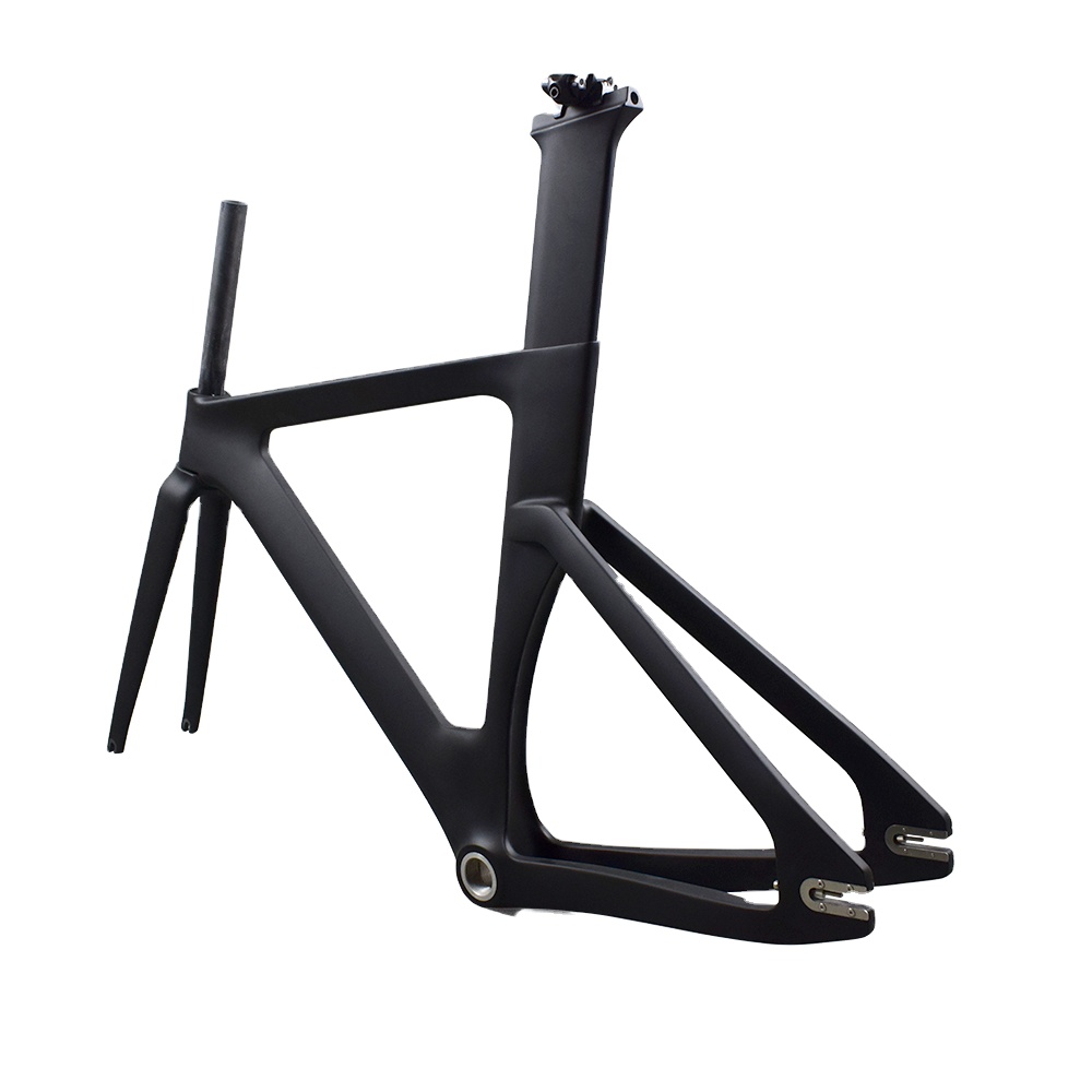 Carbon Track Bike Frame with Seatpost, Fixed Gear & Single