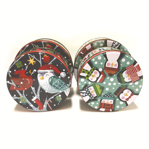 Biểu tượng tùy chỉnh vòng 2 miếng lồng nhau món quà giáng sinh <span class=keywords><strong>tin</strong></span> đặt sô cô la Biscuit Cookie <span class=keywords><strong>tin</strong></span> - Product Image 5