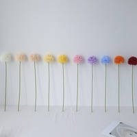 Fleur Artificielle Dandelion Oignon Boule Simple Blanche Champagne Faux Plastique pour Décoration de Chambre Style Pastoral Modèle